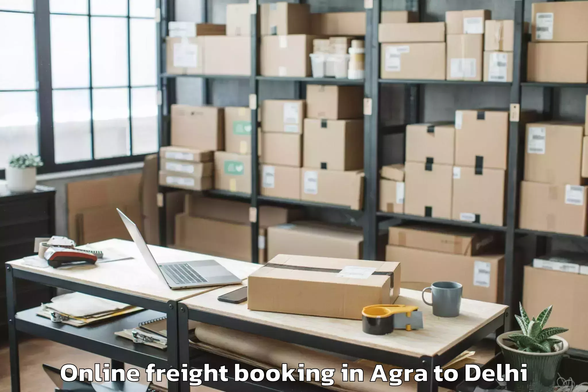 Agra to Unity One Janakpuri Mall Online Freight Booking